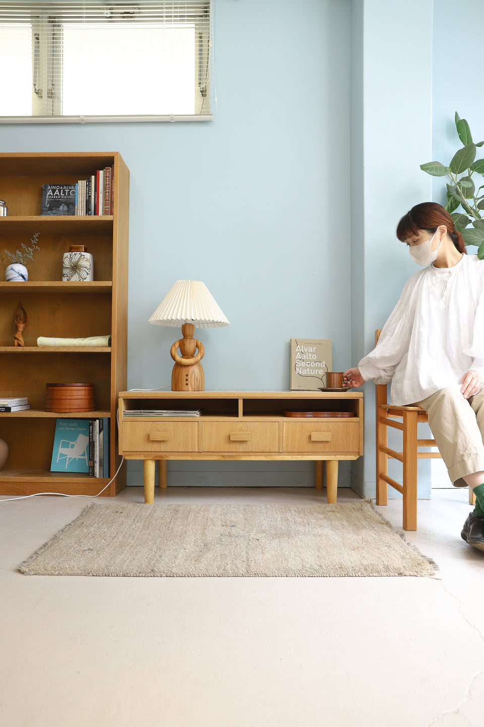 Danish Vintage Tile Top Oakwood Low Board/デンマークヴィンテージ タイルトップ ローボード チェスト オーク材 北欧家具