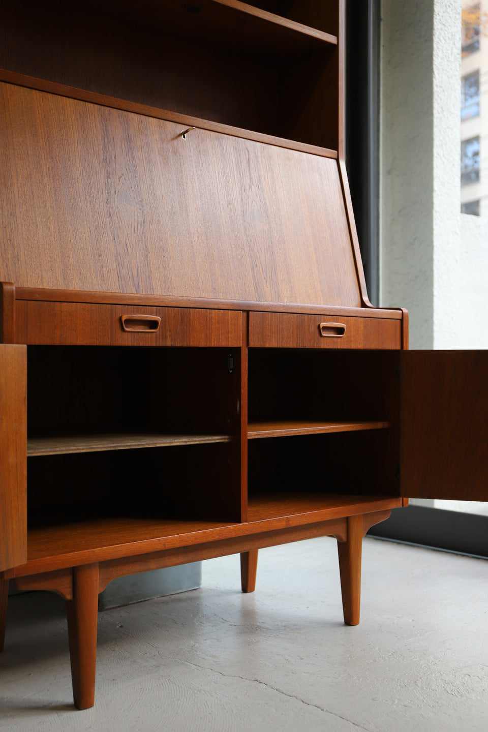 Danish Vintage Bookcase Writing Bureau H.P.Hansen Møbelindustri/デンマークヴィンテージ H.P.ハンセン ブックケース ライティングビューロー 北欧家具