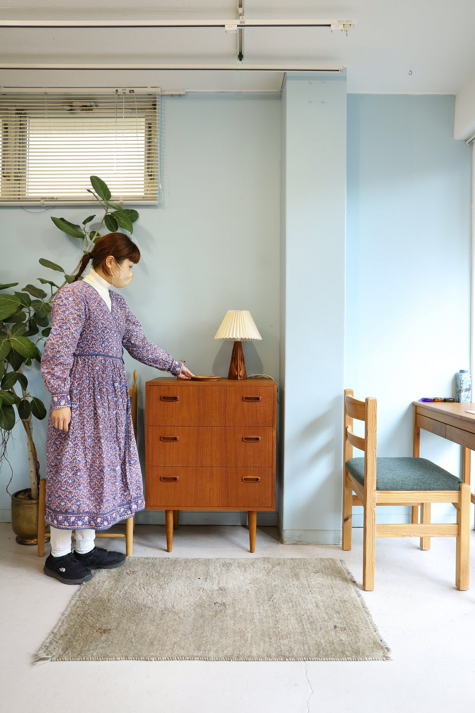Teakwood Fish Vase Table Lamp Danish Vintage/デンマークヴィンテージ テーブルランプ チーク材 間接照明 北欧インテリア