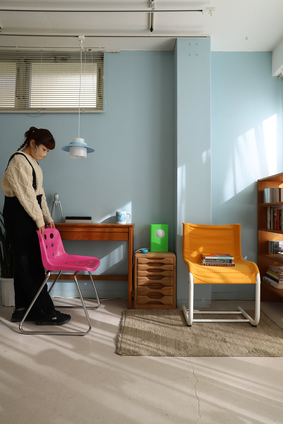 Polo Chair Robin Day Sled Base Pink/ロビン・デイ ポロチェア スタッキング ピンク イギリスデザイン