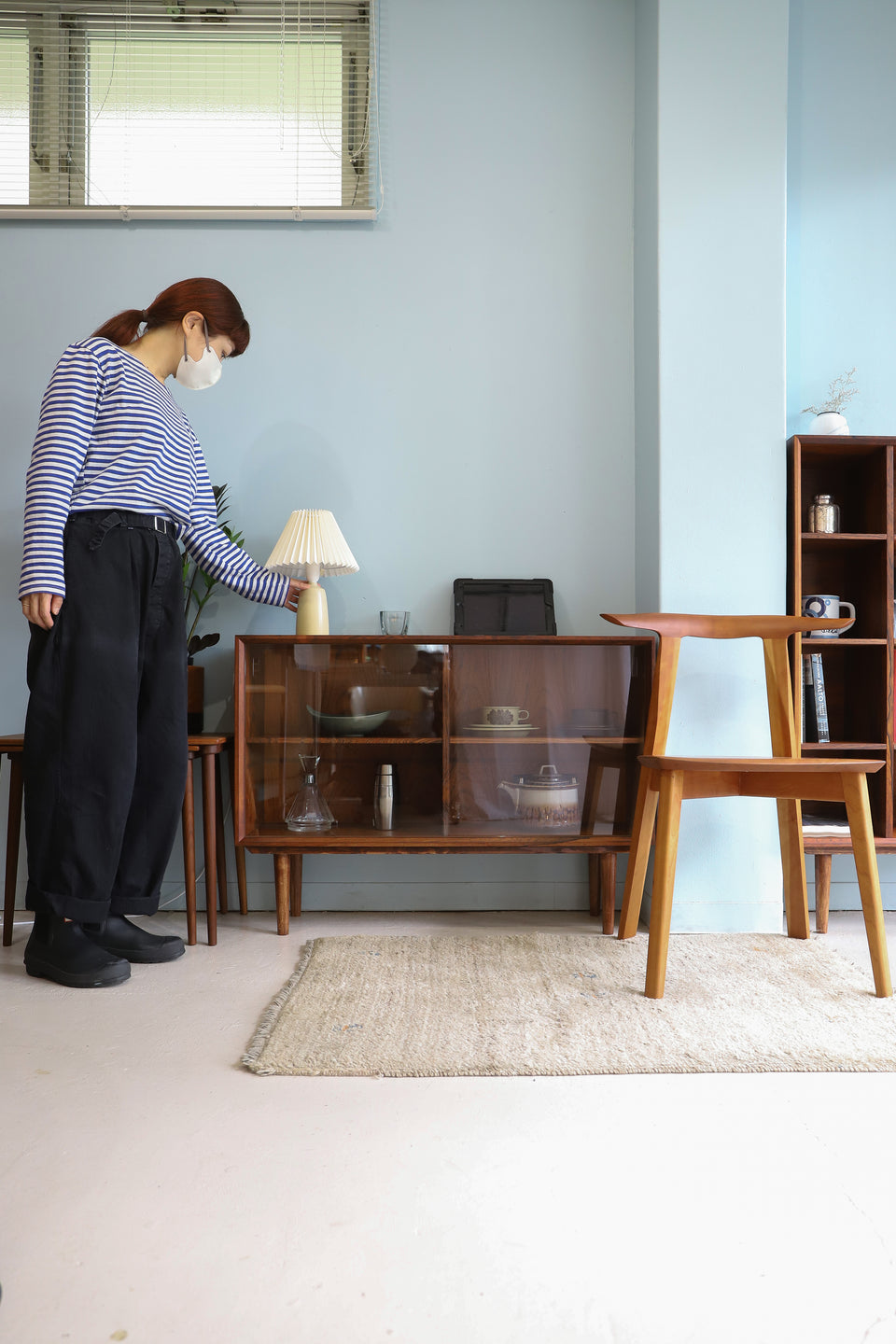 Bornholms Møbelfabrik Rosewood Glass Cabinet Danish Vintage/デンマークヴィンテージ ガラスキャビネット ローズウッド 収納 北欧家具