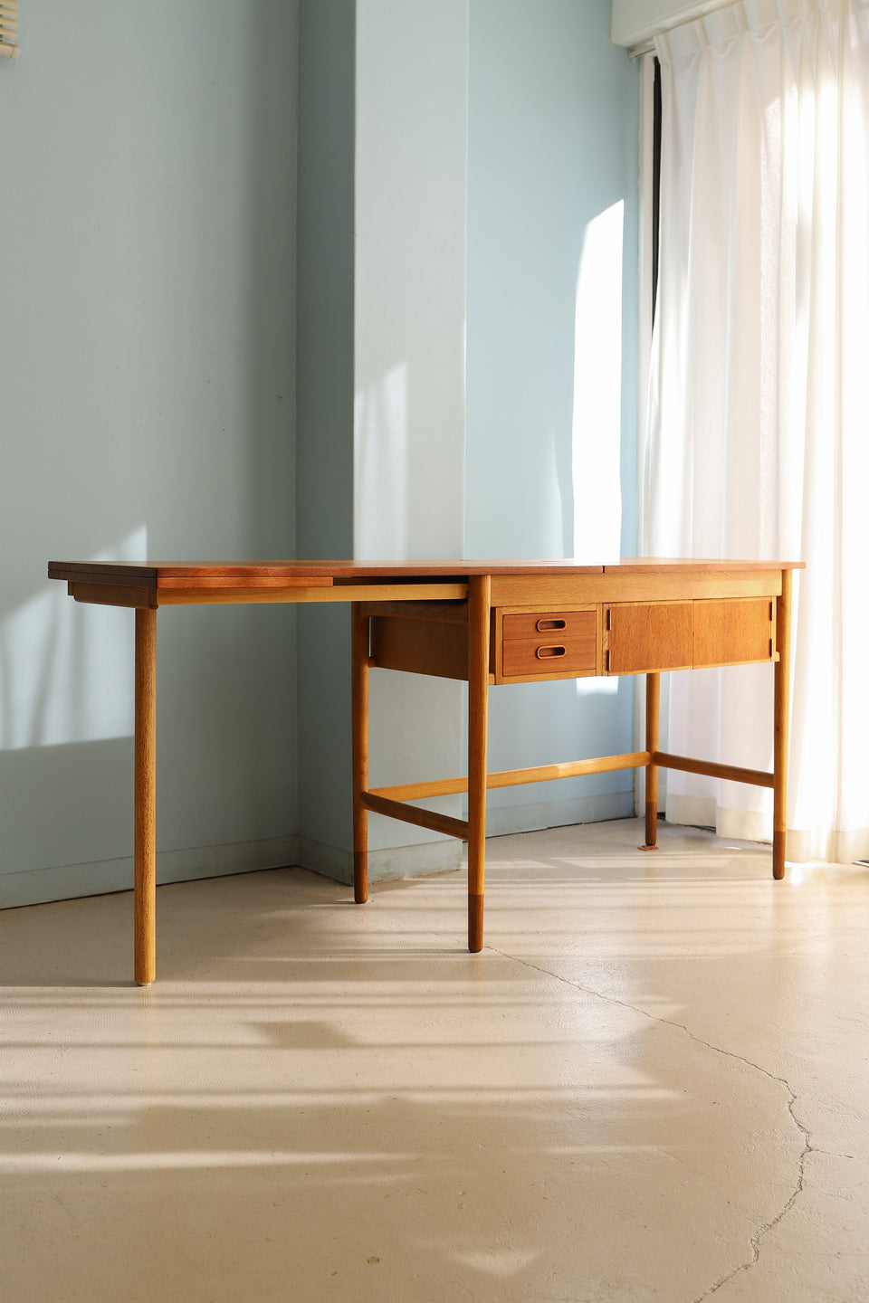 Danish Vintage Extension Desk/デンマークヴィンテージ エクステンションデスク 机 テーブル 北欧家具