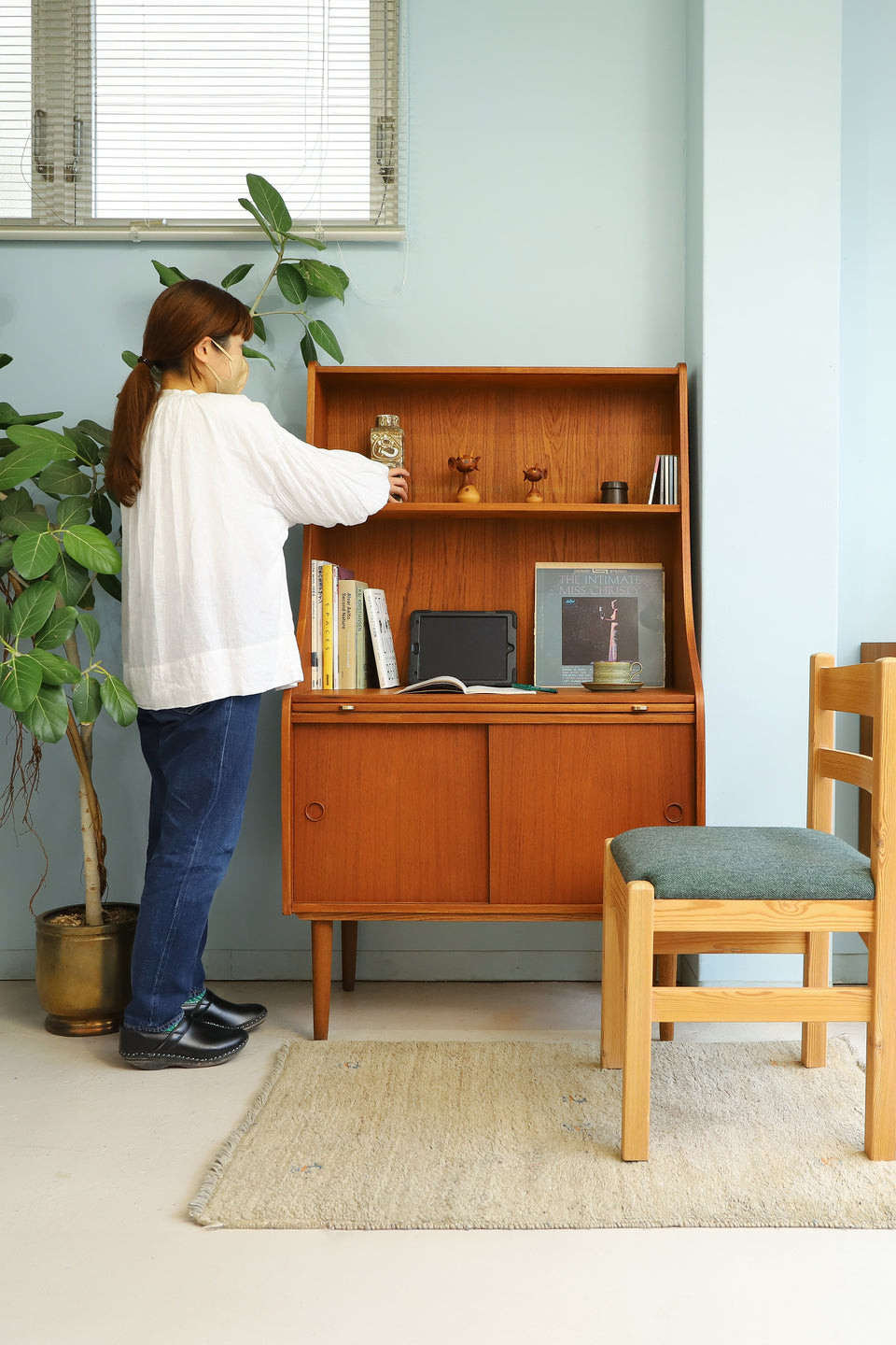 Writing Bureau Bookcase Shelf Danish Vintage/デンマークヴィンテージ ライティングビューロー ブックケース シェルフ 北欧家具