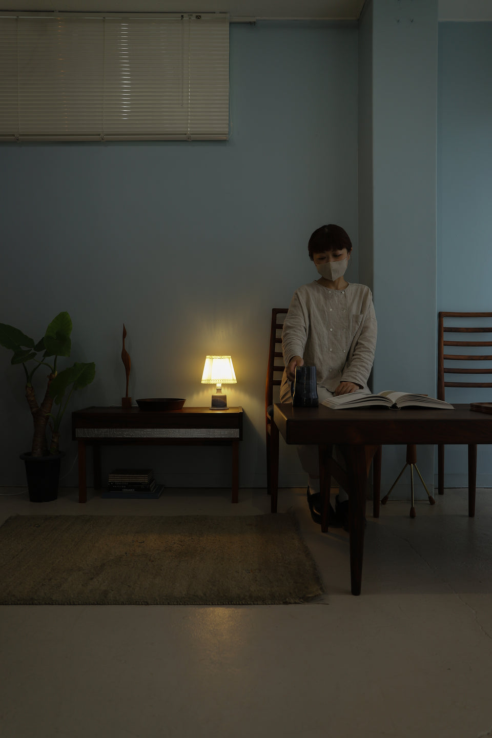 Danish Vintage Jette Hellerøe Table Lamp/デンマークヴィンテージ テーブルランプ イェテ・ヘレロエ 間接照明 北欧インテリア