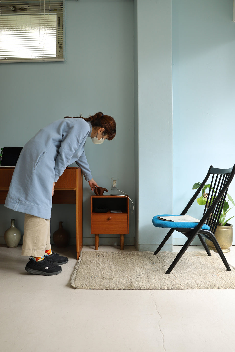 Danish Vintage Bedside Small Cabinet/デンマークヴィンテージ ベッドサイド スモールキャビネット サイドテーブル 北欧家具