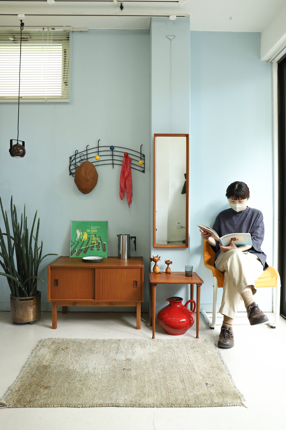 Danish Vintage Wall Mirror Teak Frame/デンマークヴィンテージ ウォールミラー チークフレーム 北欧インテリア