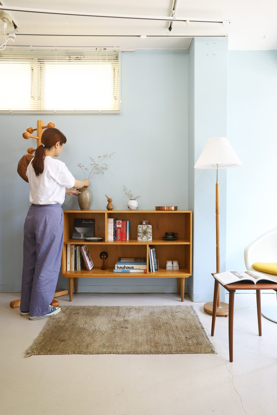 Oakwood Low Bookcase Danish Vintage/デンマークヴィンテージ ブックケース 本棚 シェルフ オーク材 北欧家具