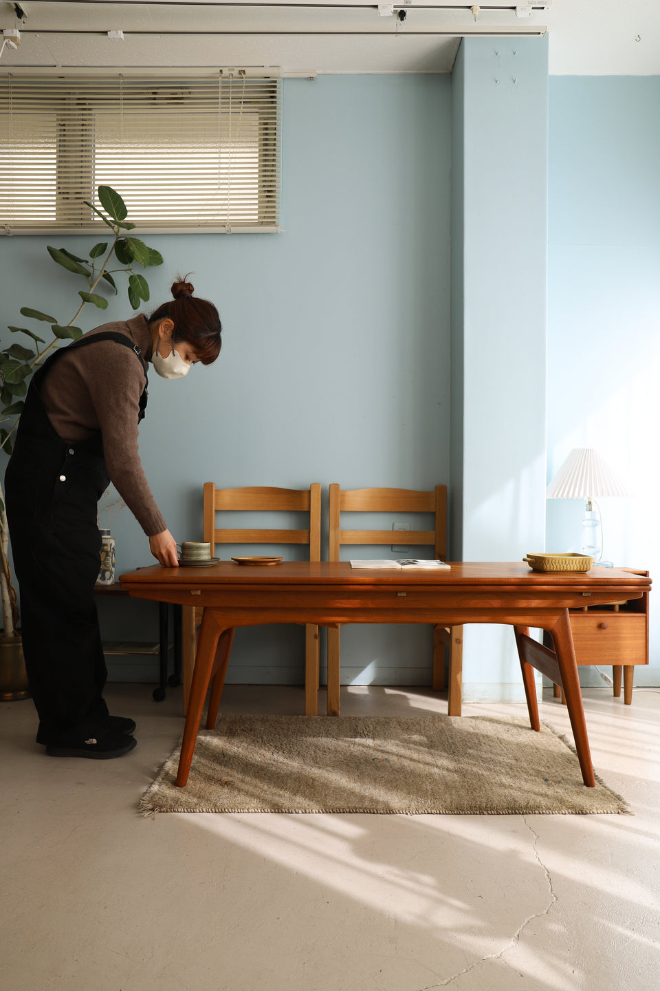 Elevator Extension Table Trioh Møbler Danish Vintage/デンマークヴィンテージ トリオモブラー エレベーター エクステンションテーブル 北欧家具