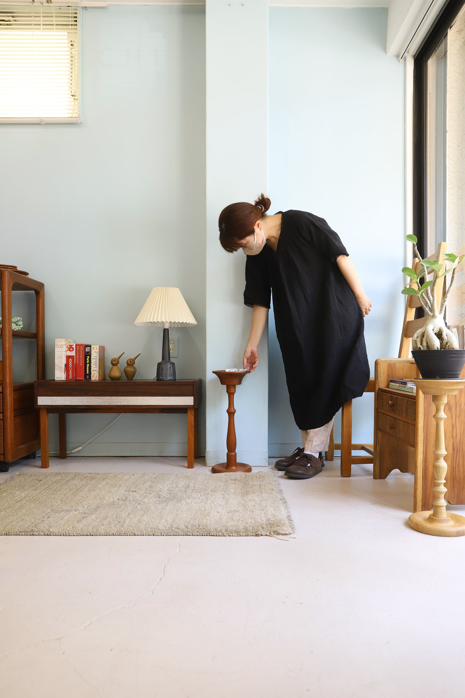 Danish Vintage Wooden Plant Stand/デンマークヴィンテージ 木製プラントスタンド 北欧インテリア