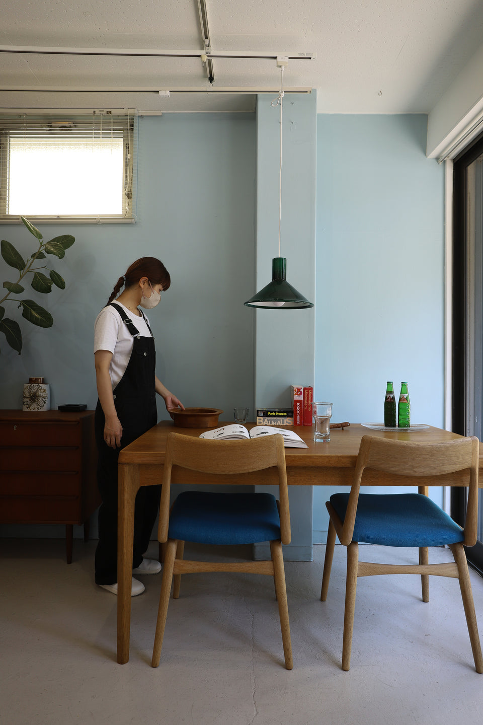 Vintage Holmegaard Pendant Light P&T Green Michael Bang/ホルムガード ペンダントライト マイケル・バング 照明 デンマークヴィンテージ