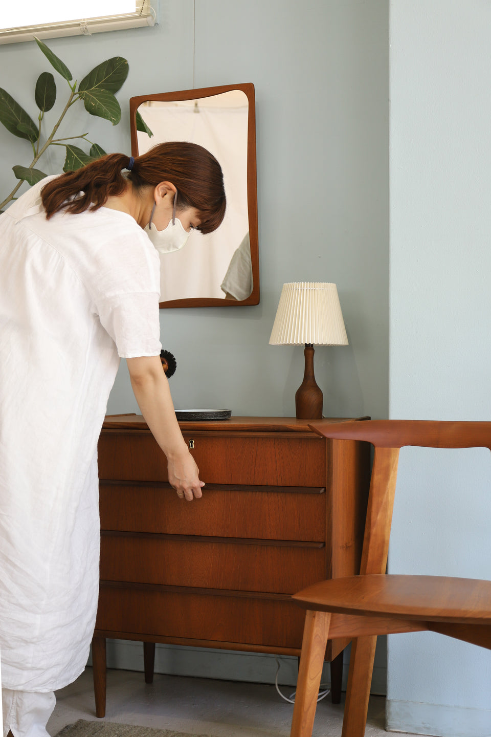 Teakwood Small Table Lamp Danish Vintage/デンマークヴィンテージ テーブルランプ 間接照明 チーク材 北欧インテリア