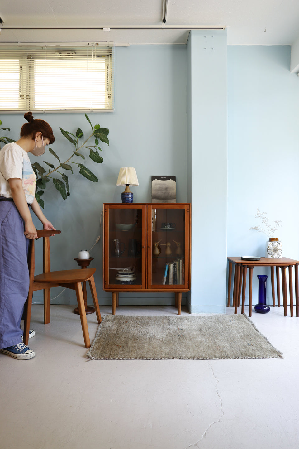 CFC Silkeborg Glass Cabinet Naver Collection/デンマーク ガラスキャビネット チェリー材 北欧家具