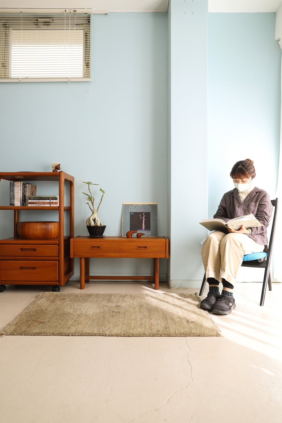 Danish Vintage Teakwood Bear Objet Lev Kari/デンマークヴィンテージ クマの置物 チーク材 彫刻 北欧インテリア