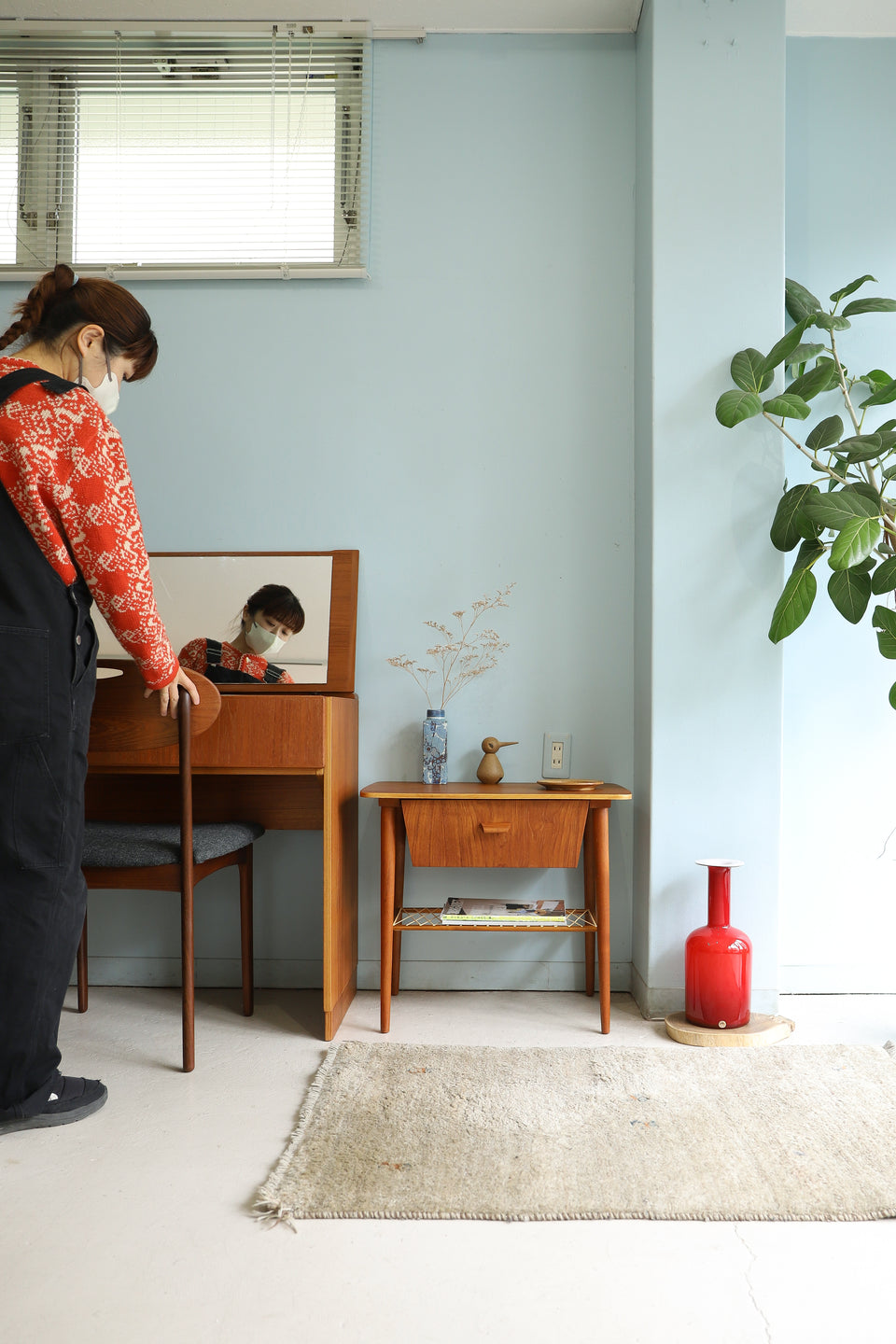 Danish Vintage Sewing Chest Side Table/デンマークヴィンテージ ソーイングサイド テーブル チェスト 北欧インテリア