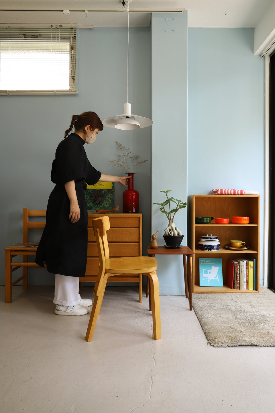 Holmegaard Gul Vase Red Danish Vintage/ホルムガード ガルベース ガラス 花瓶 デンマーク 北欧ヴィンテージ