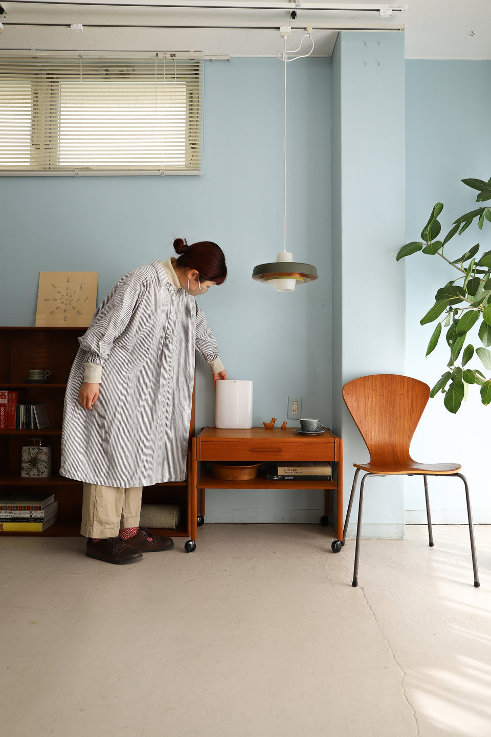 Danish Vintage PBJ Møbler Sewing Table Trolley/デンマークヴィンテージ ソーイングテーブル トロリー サイドテーブル 北欧家具