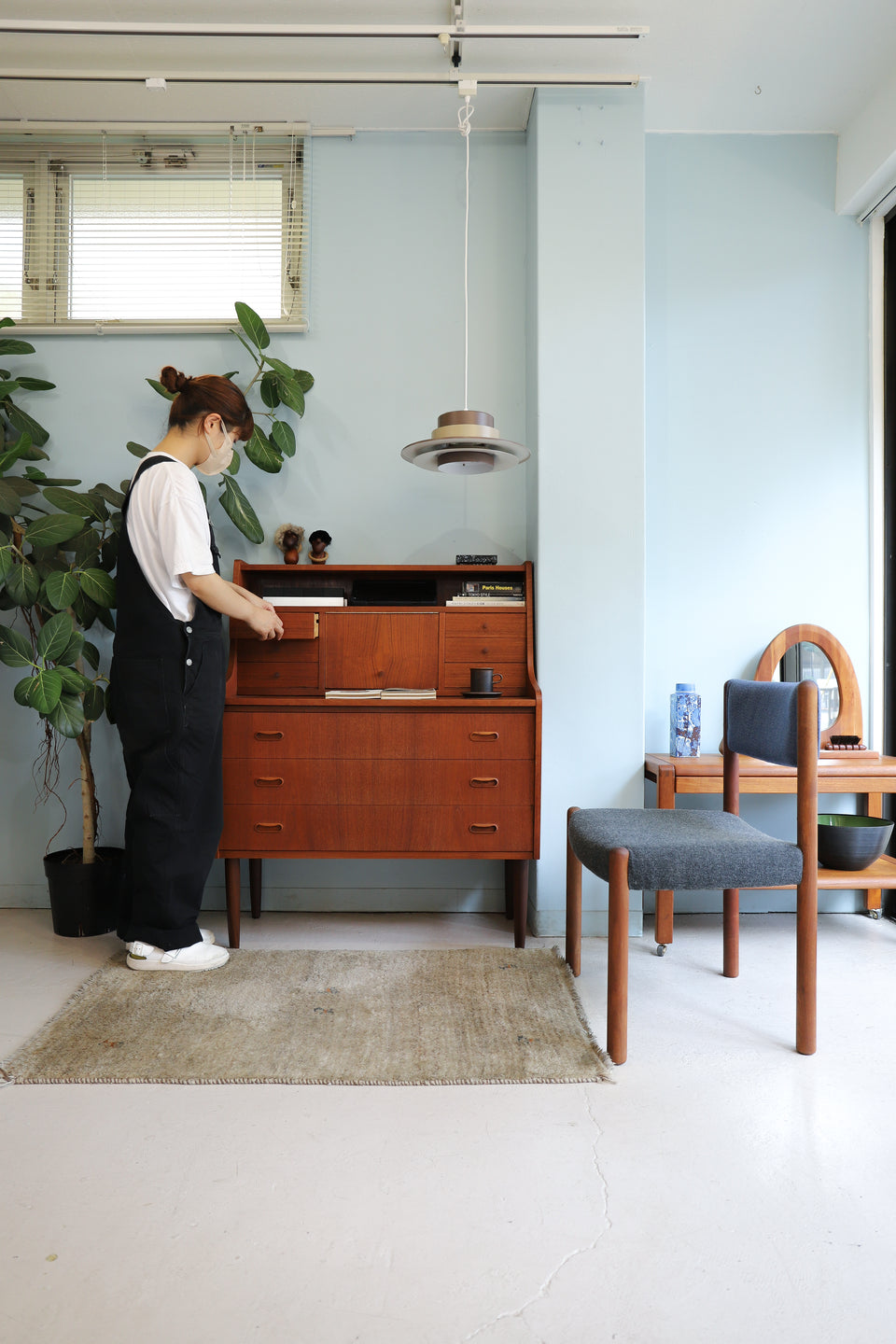 Teak Writing Bureau Dresser Danish Vintage/デンマークヴィンテージ ライティングビューロー ドレッサー 北欧家具