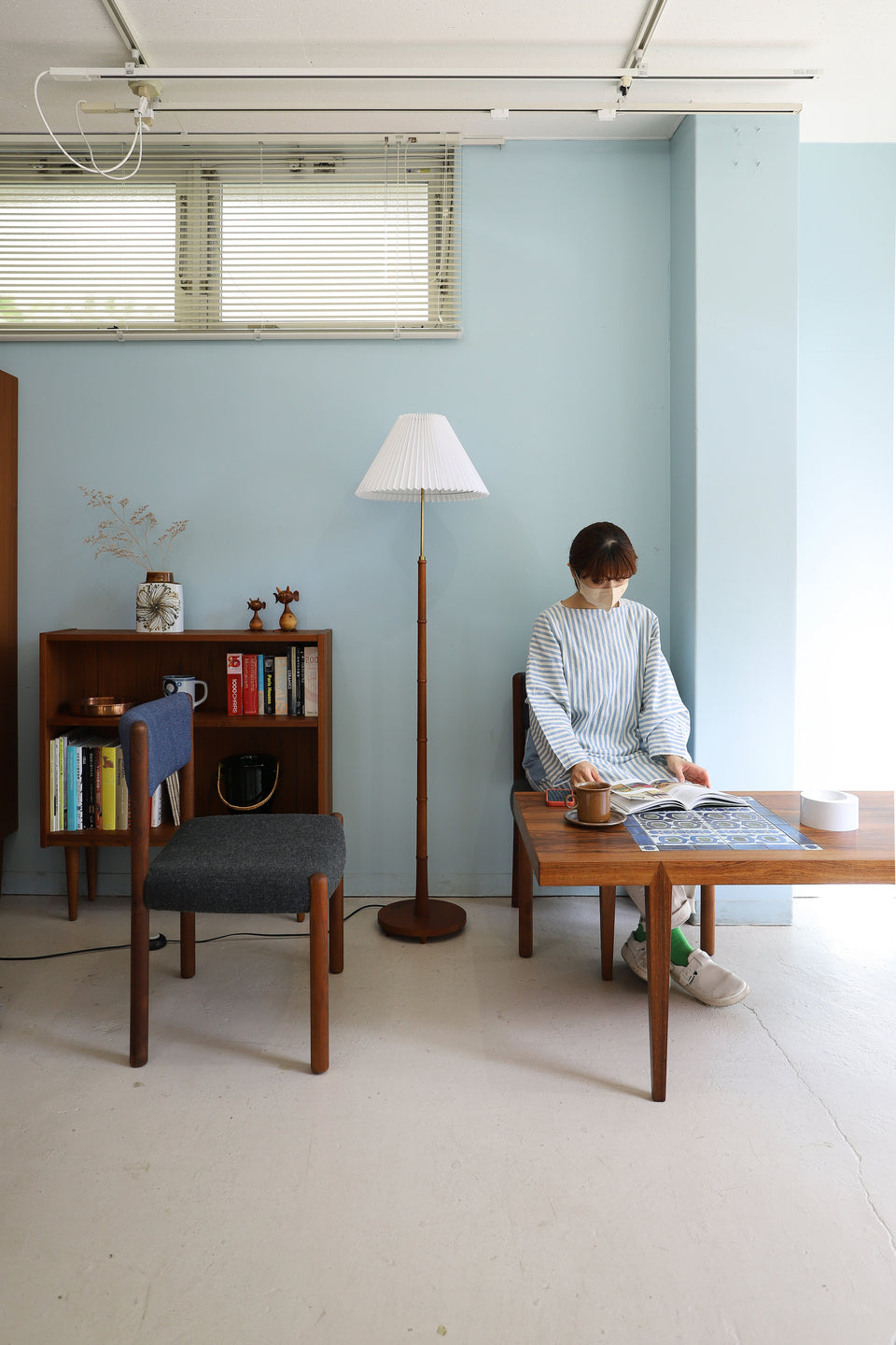 Teakwood Floor Stand Light Danish Vintage/デンマークヴィンテージ フロアスタンドライト 間接照明 チーク材 北欧インテリア