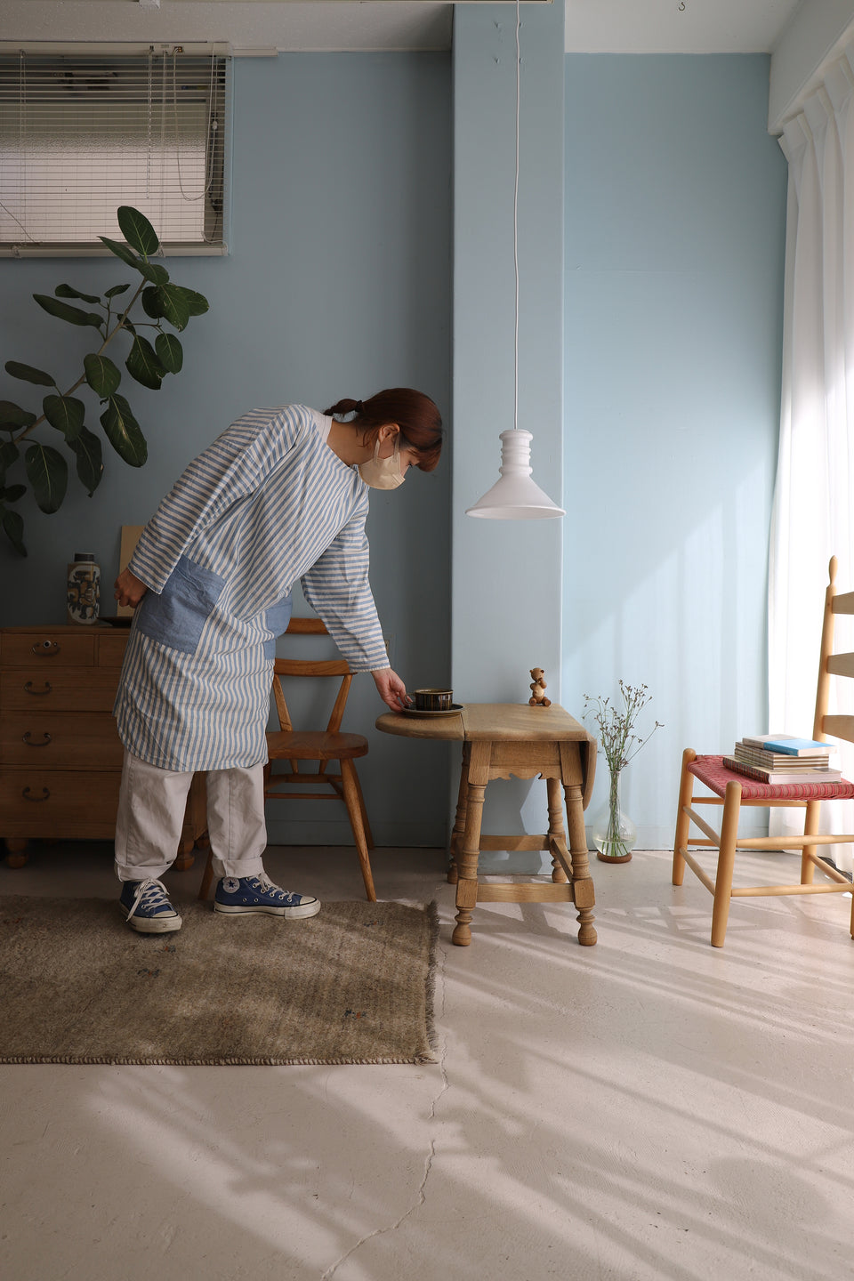 Danish Vintage Oakwood Extension Side Table/デンマークヴィンテージ エクステンションサイドテーブル オーク材 北欧家具