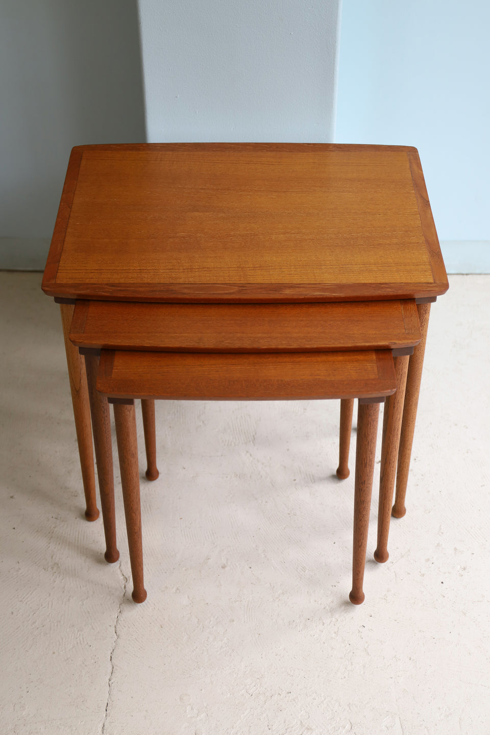 Danish Vintage Møbelintarsia Nesting Table No.22/デンマーク ヴィンテージ ネストテーブル チーク材 北欧家具