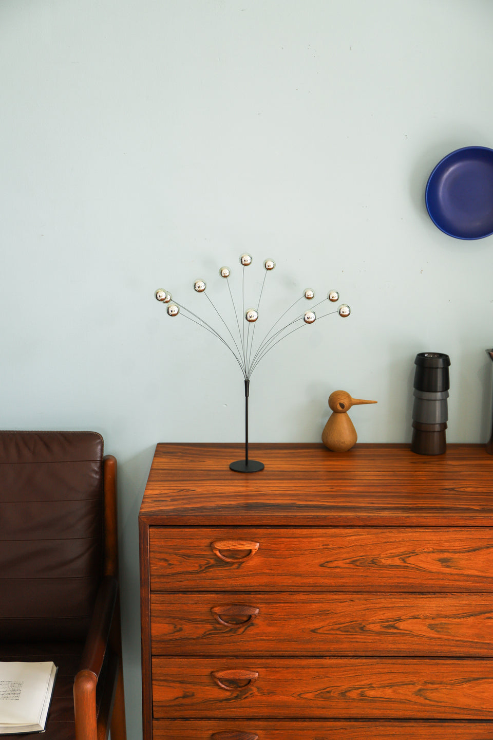 Scandia Design Hellerup Denmark Champagnebrus Kinetic Sculpture/デンマークヴィンテージ キネティックアート オブジェ