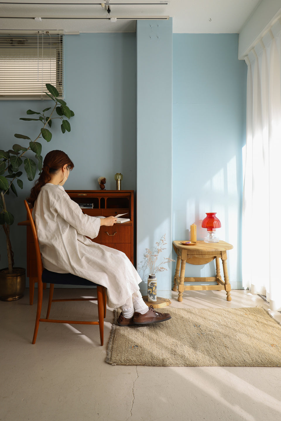 Scandinavian Vintage Glass Candle Holder/北欧ヴィンテージ キャンドルホルダー ガラス 燭台 ミッドセンチュリー