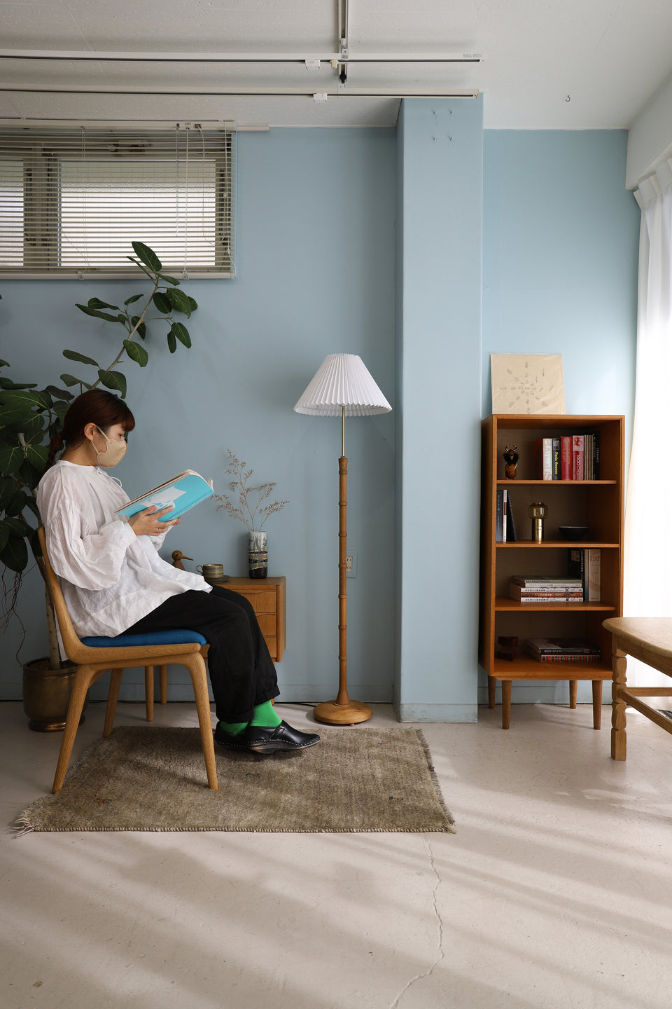 Oakwood Floor Stand Light Danish Vintage/デンマークヴィンテージ フロアスタンドライト オーク材 北欧インテリア 照明