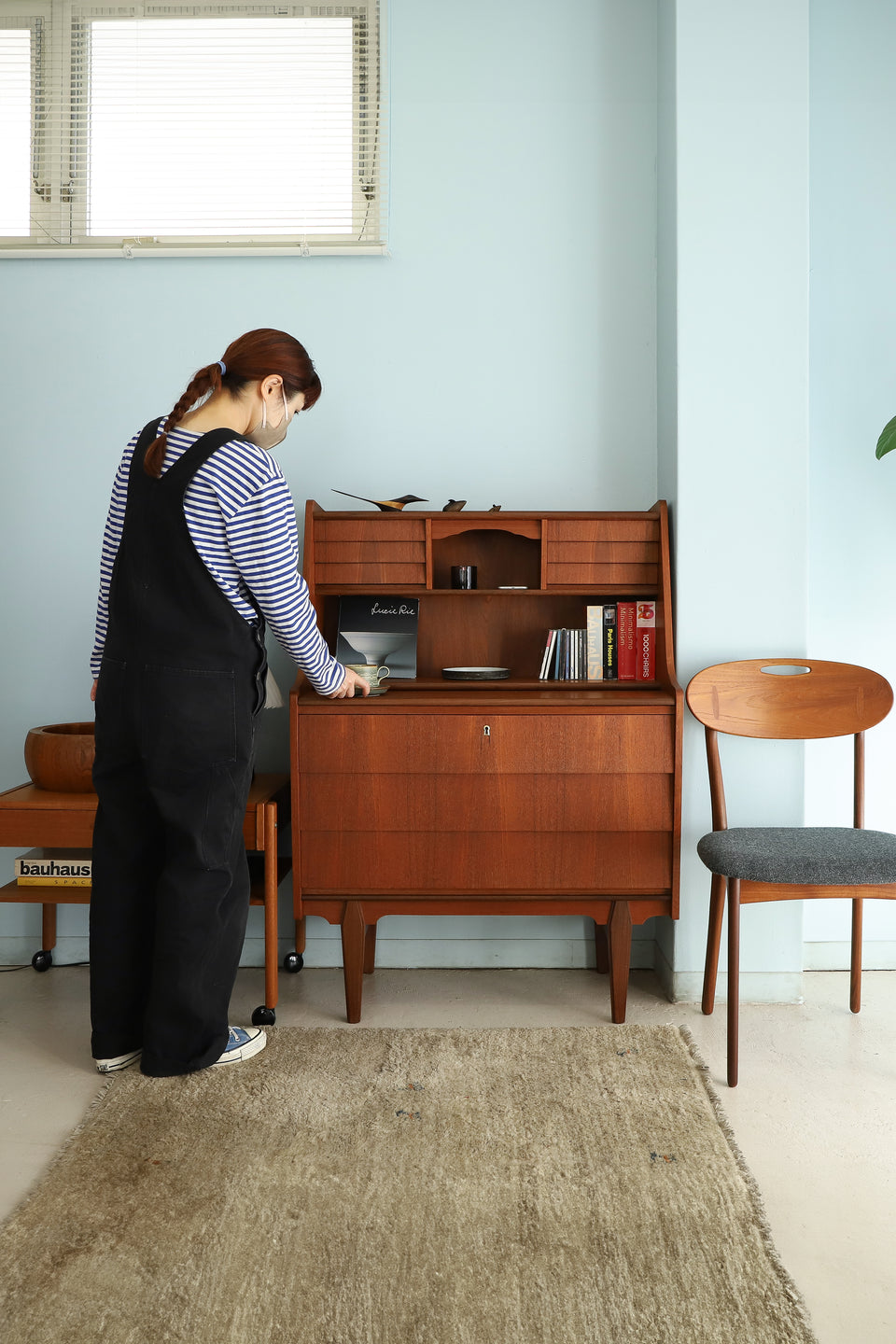 Danish Vintage Writing Bureau with Mirror Dresser/デンマークヴィンテージ ライティングビューロー ドレッサー 北欧家具