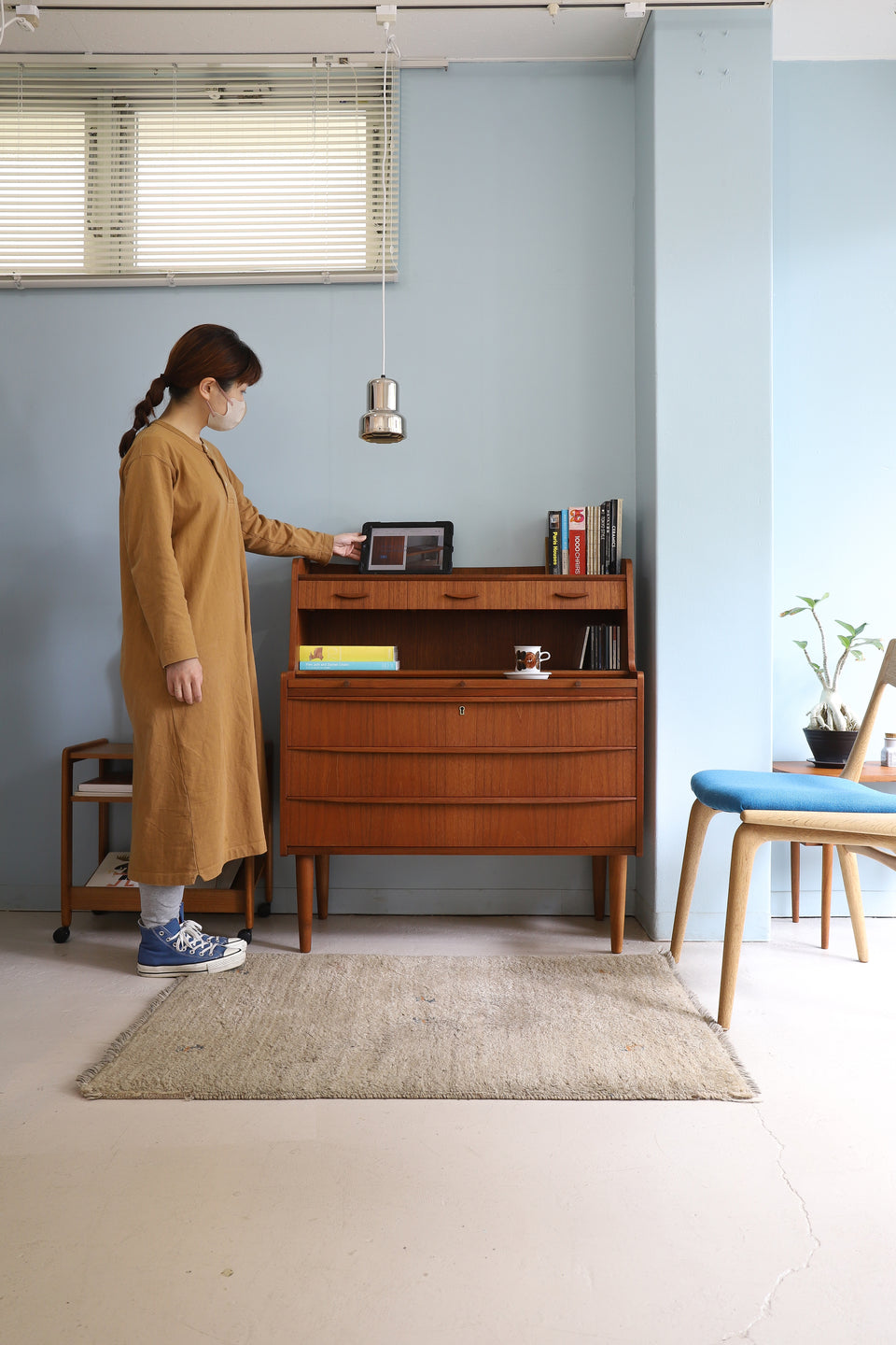 Danish Vintage Tylvad Hansen Møbelfabrik Writing Bureau/デンマークヴィンテージ ライティングビューロー チーク材 北欧家具