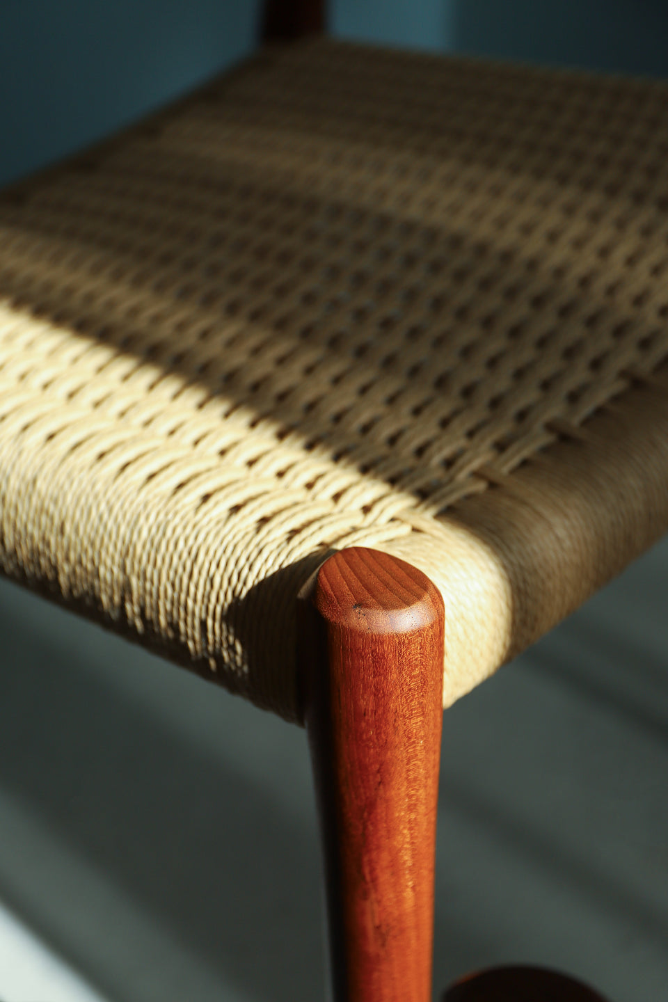 J.L. Møller Dining Chair No.77 N.O. Møller Teakwood/J.L.モラー ダイニングチェア チーク材 ペーパーコード 北欧ヴィンテージ