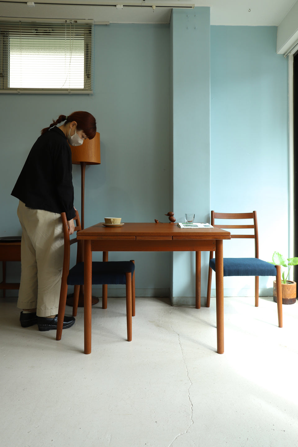 Japanese Vintage Extension Dining Table/ジャパンヴィンテージ エクステンションダイニングテーブル チーク材 北欧デザイン