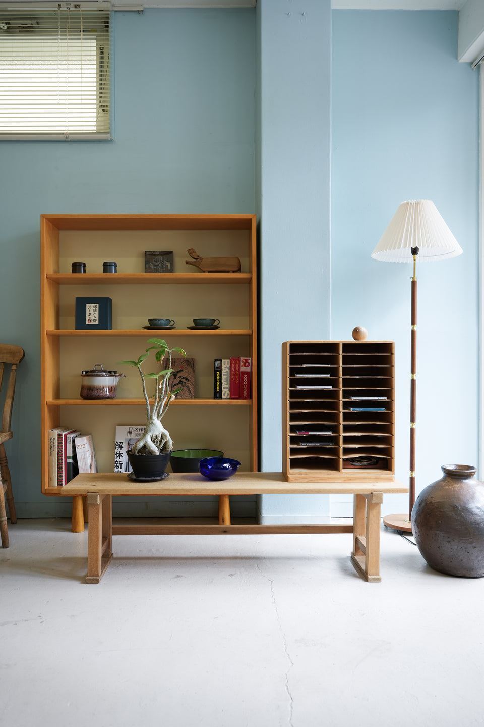 Japanese Vintage Wooden Furniture/ジャパンヴィンテージ 木の家具 長机 カルテケース 古道具 シャビーシック