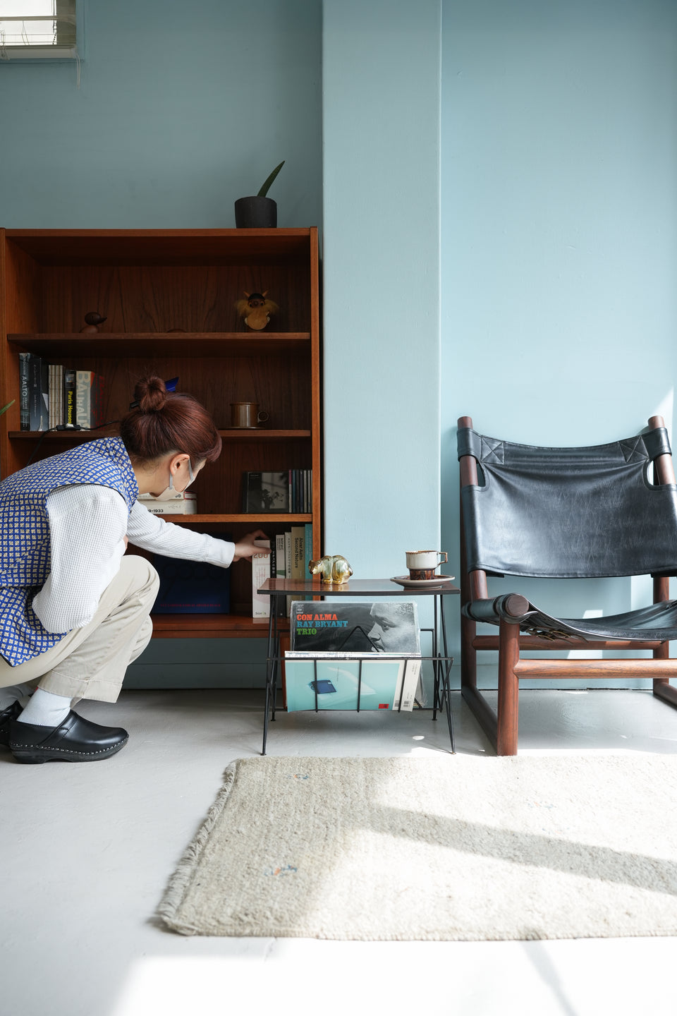 Midcentury Vintage Side Table with Magazine Rack/ミッドセンチュリーヴィンテージ サイドテーブル マガジンラック