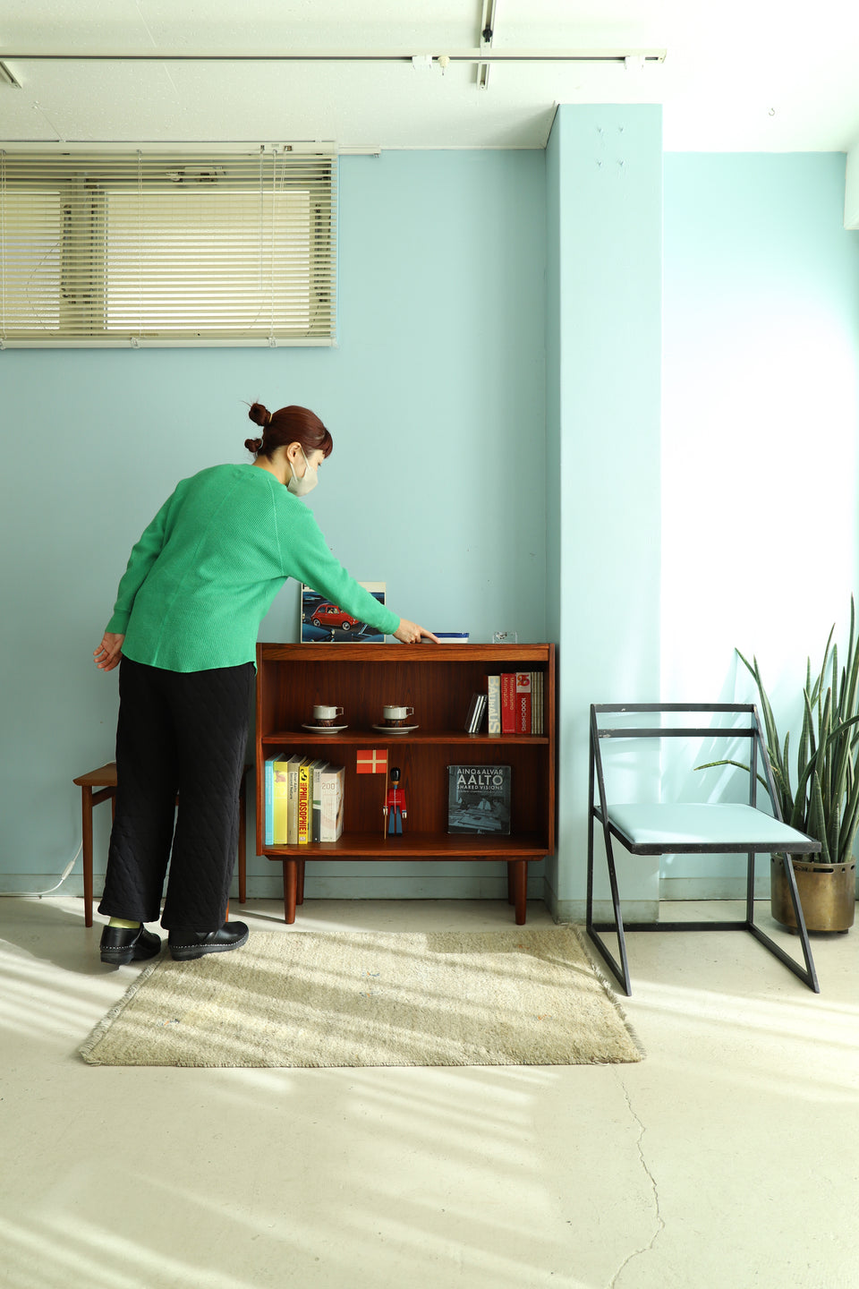 Rosewood Danish Vintage Low Bookcase/ローズウッド デンマークヴィンテージ ブックケース 本棚 北欧家具