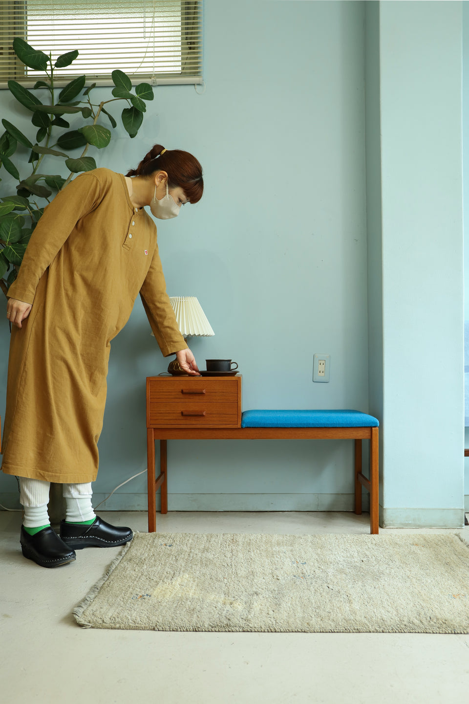 Swedish Vintage Telephone Bench/スウェーデンヴィンテージ テレフォンベンチ チェスト サイドテーブル 北欧家具