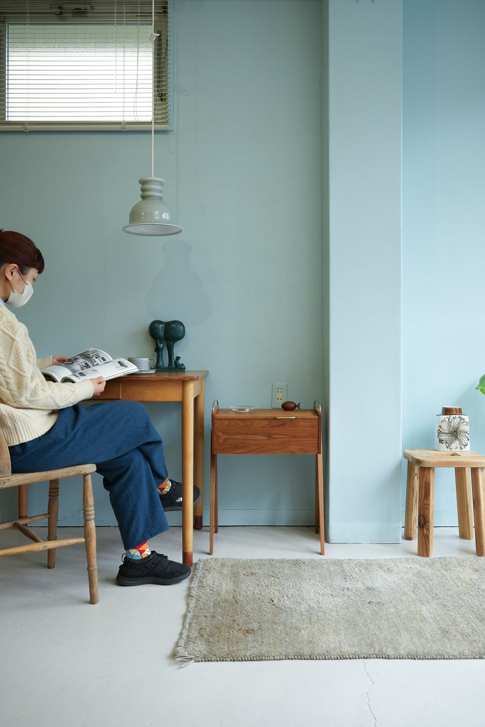 Swedish Vintage Sewing Box Side Table/スウェーデンヴィンテージ ソーイングボックス サイドテーブル 北欧家具