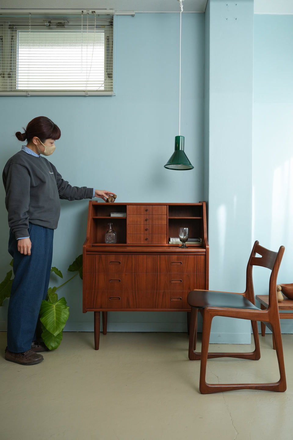 Teak Writing Bureau Danish Vintage/デンマークヴィンテージ ライティングビューロー チーク材 北欧家具