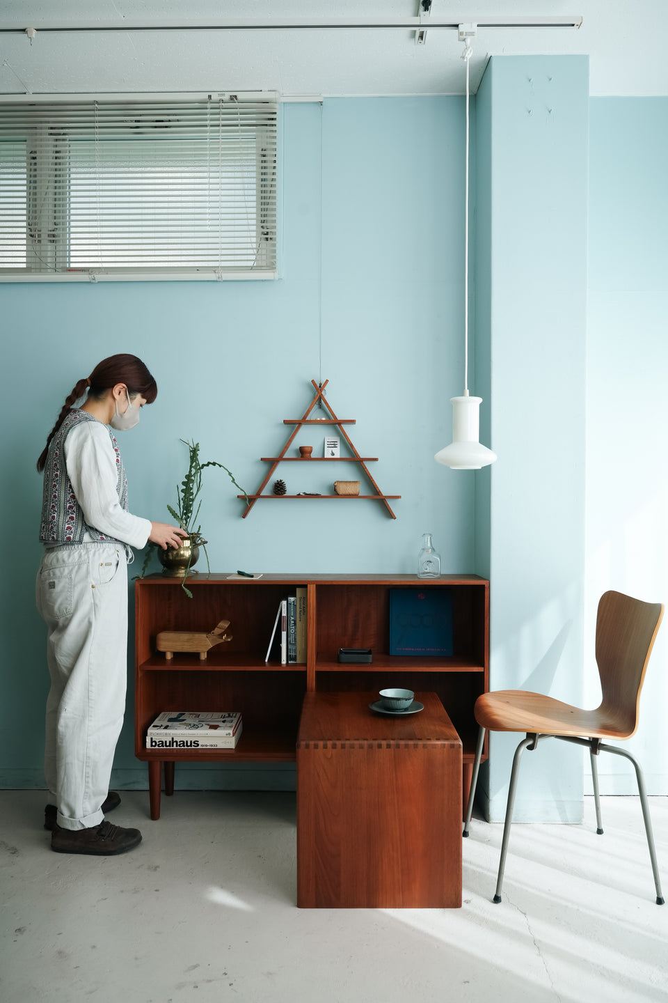 Teakwood Triangle Wall Shelf Danish Vintage/デンマークヴィンテージ ウォールシェルフ チーク材 北欧インテリア