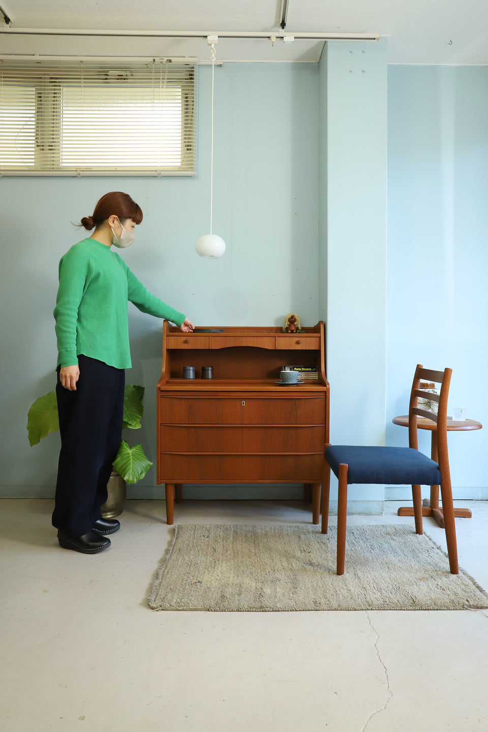 Writing Bureau Teakwood Danish Vintage/デンマークヴィンテージ ライティングビューロー チーク材 北欧家具