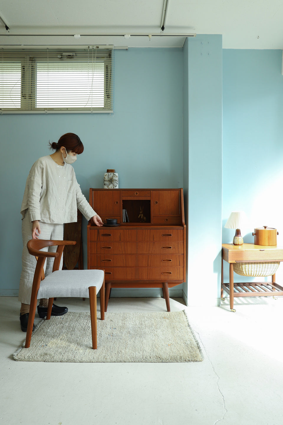 Writing Bureau with Mirror Danish Vintage/デンマークヴィンテージ ライティングビューロー ミラー付き ドレッサー 北欧家具