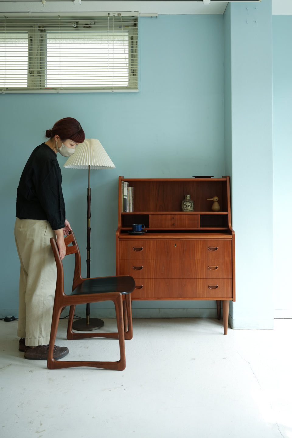 Writing Bureau Teakwood Danish Vintage/デンマークヴィンテージ ライティングビューロー チーク材 北欧家具