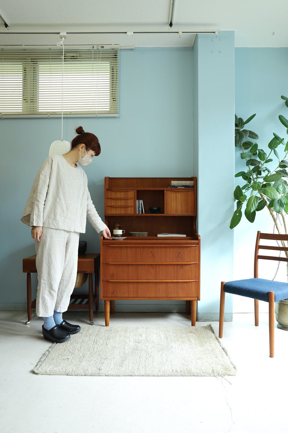 Writing Bureau with Mirror Danish Vintage/デンマークヴィンテージ ライティングビューロー ミラー付き ドレッサー 北欧家具