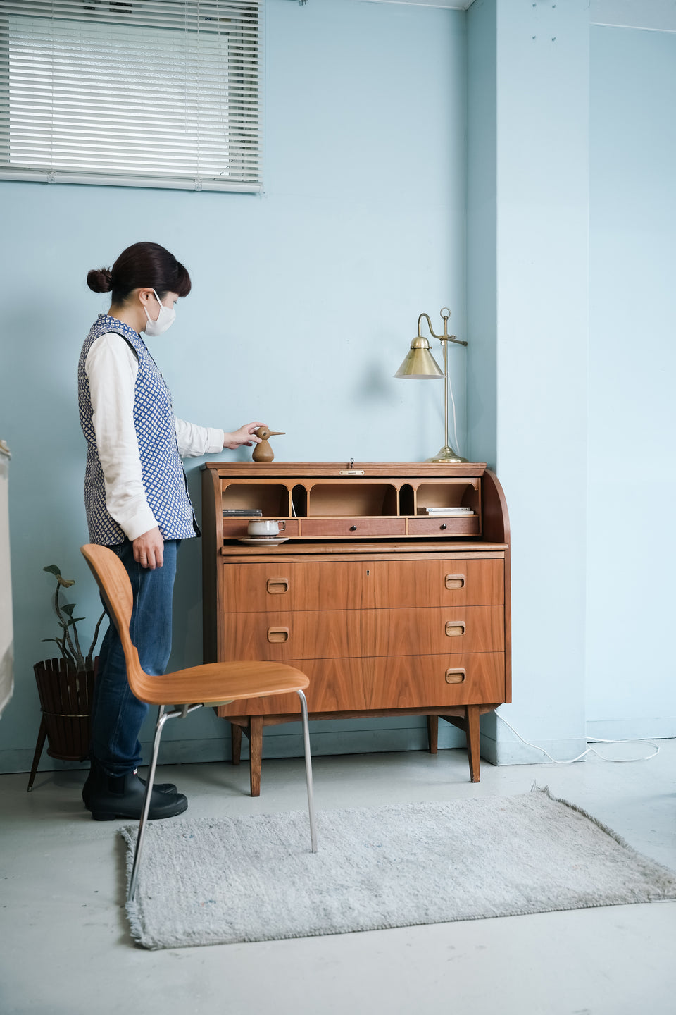 Roll Top Writing Bureau Swedish Vintage/スウェーデンヴィンテージ ロールトップ ライティングビューロー