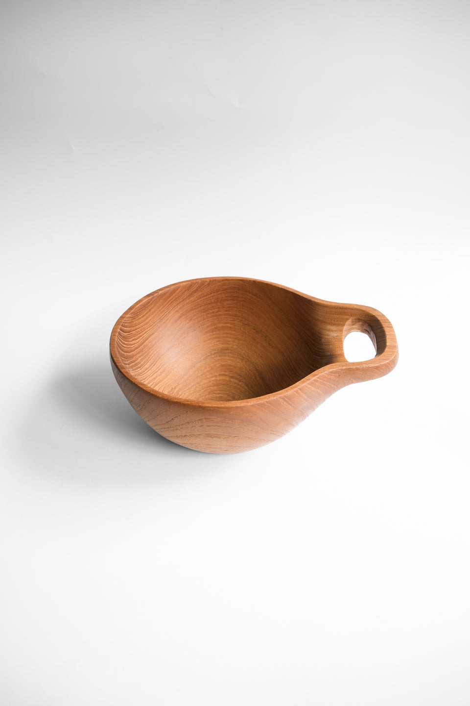Solid Teak Serving Bowl with Handles/チーク材 ハンドル付きサービングボウル