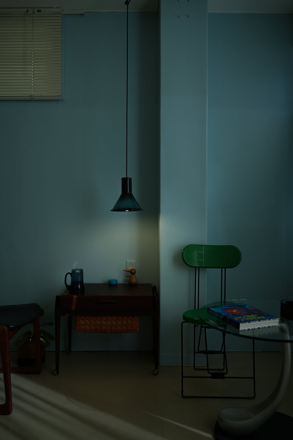 Holmegaard P&T Pendant Mini Blue Michael Bang/ホルムガード ペンダントライト ブルー 照明 デンマークヴィンテージ