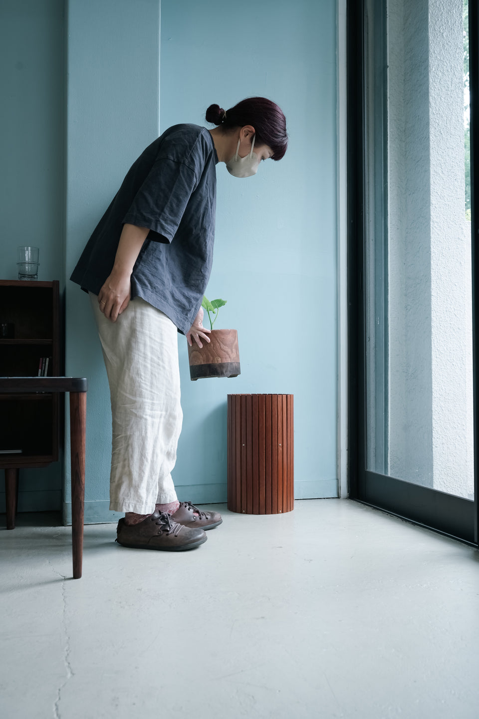 Danish Vintage Slat Teak Plant Stand/デンマークヴィンテージ プラントスタンド チーク材