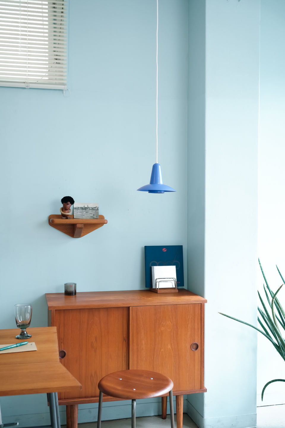 Danish Vintage Small Blue Pendant Light/デンマークヴィンテージ ペンダントライト