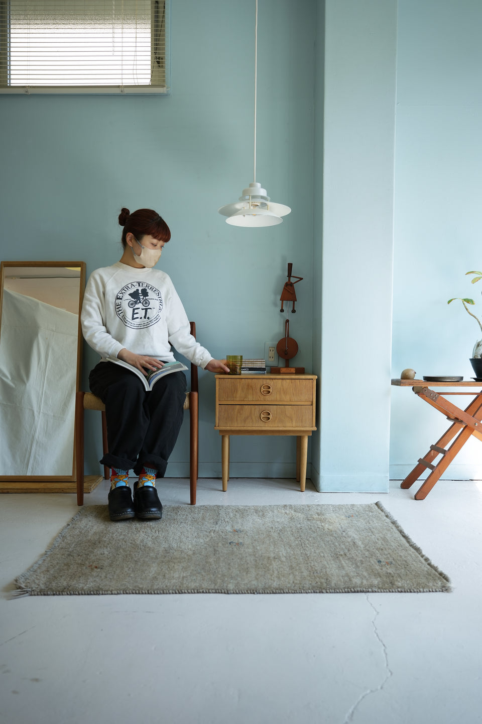 Danish Vintage Small Side Chest Oakwood/デンマークヴィンテージ スモールサイドチェスト 2段 オーク材