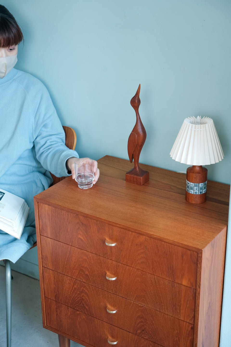 Danish Vintage Teak Bed Side Small Chest/デンマークヴィンテージ ベッドサイドスモールチェスト チーク材 北欧家具