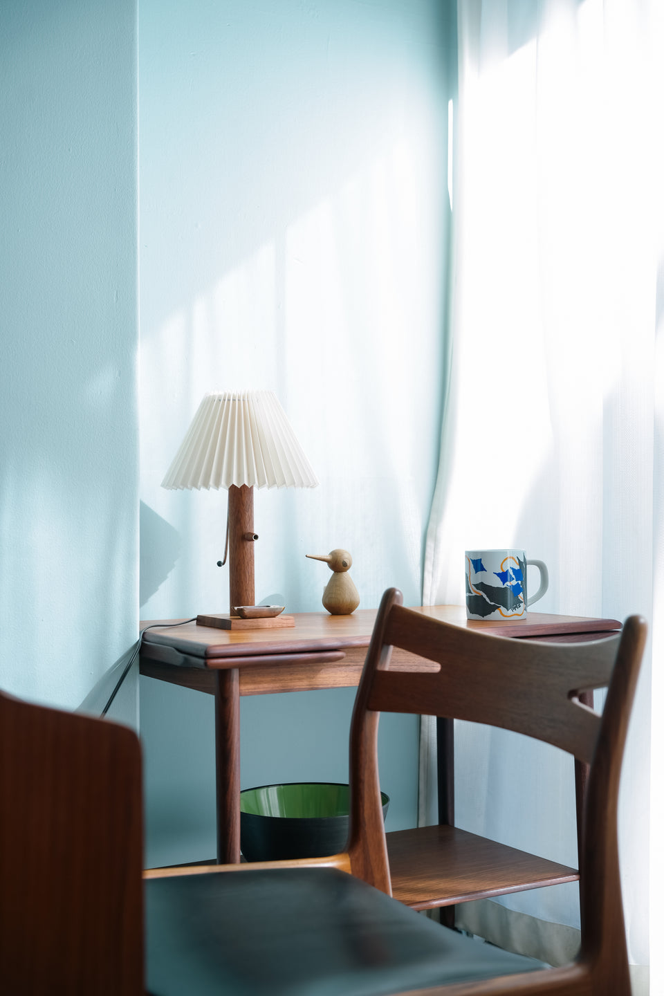 Danish Vintage Teak Table Lamp with Tray/デンマークヴィンテージ テーブルランプ チーク材 トレイ付き 照明 北欧インテリア